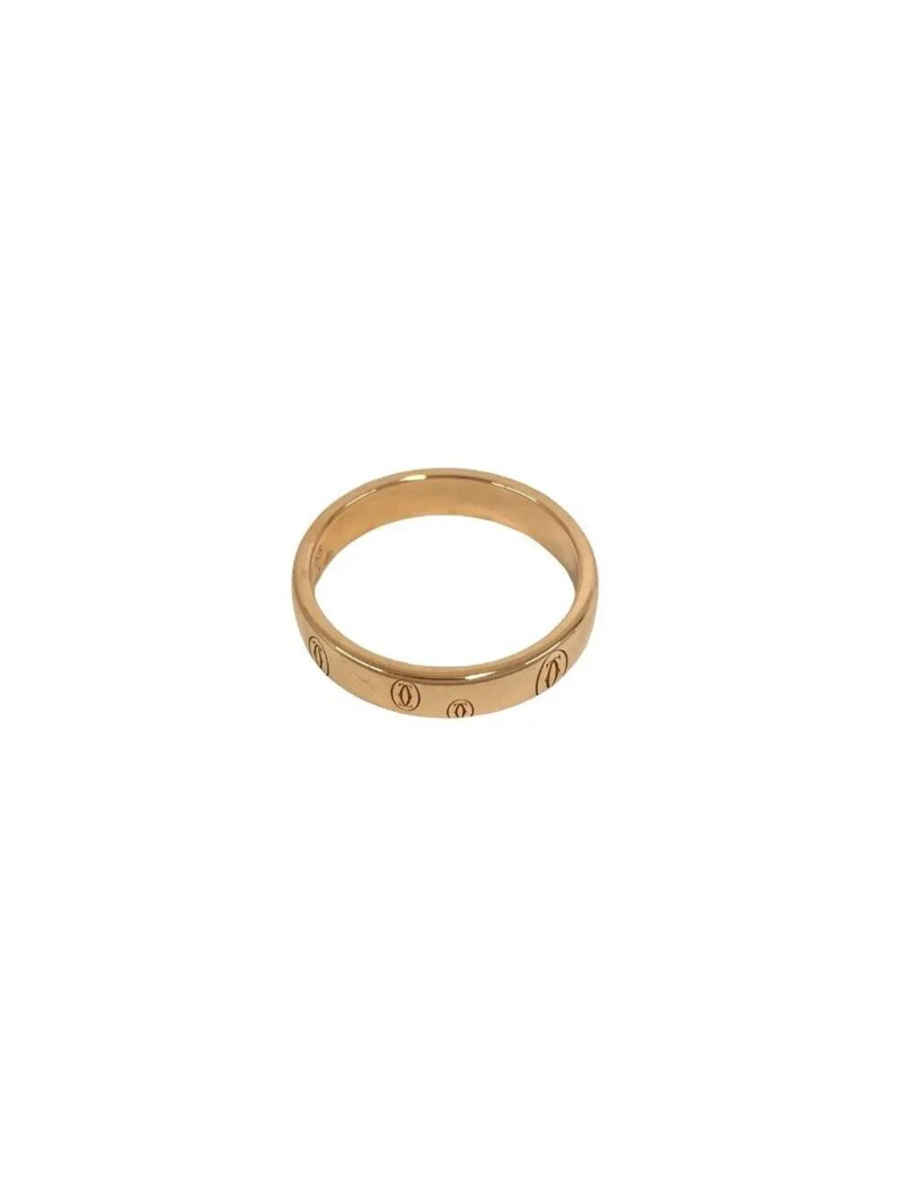 Cartier Happy Birthday Ring Logo Stamp 55 Pink Gold